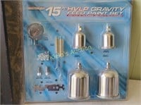 hvlp gravity feed paint set cups filters etc