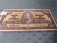 1937  CANADA TWENTY DOLLAR BILL