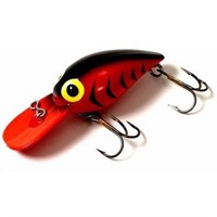 Brad S Wigglers Crank Bait  UV Fluorescent Red/Bla