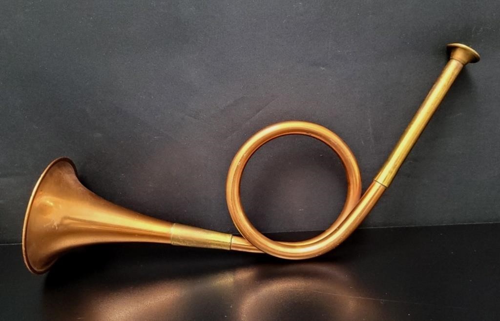 Copper Fox Hunting Horn w/ Brass Mouthpiece