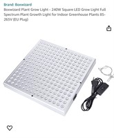 Boxwizard Plant Grow Light - 240W Square LED