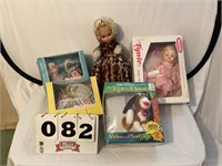 Vintage Rosebud, Tynie,Disney, Etc. with boxes.