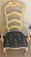 Side Chair & Brass Floor Lamp