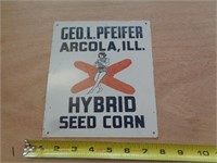 METAL SIGN 7"X8" HYBRID CORN