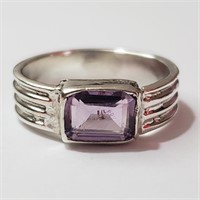 $160 Silver Amethyst Ring