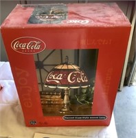 Coca Cola tiffany style lamp - 15.5 high