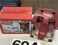 Coca Cola glass sets - 2 - 1 has 6 and 1 has 4