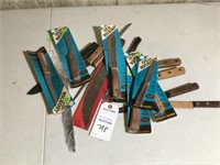 Lot of new and used knives