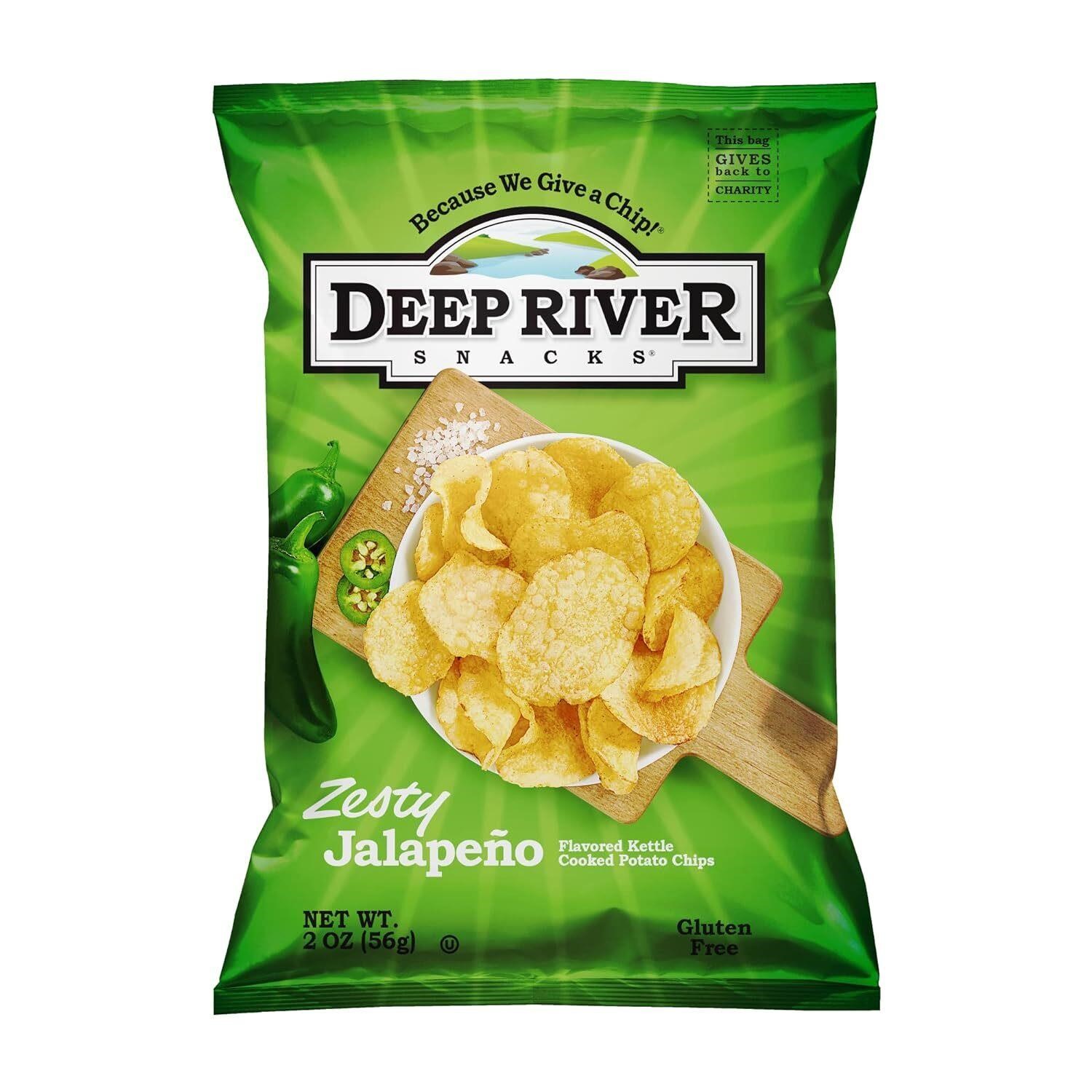 Zesty Jalapeno Kettle Chips  2-Oz  Pack of 24