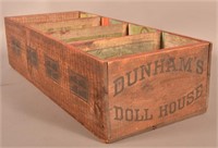 Antiq. Dunham's Coconut Advert. Crate Dollhouse.