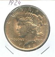 1924 Peace Silver Dollar