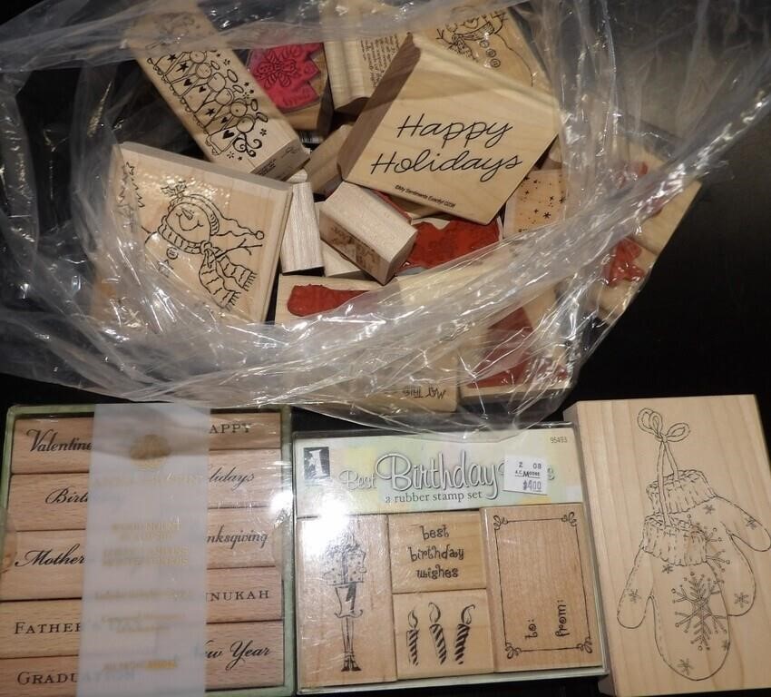 Lot of Wooden Stamps