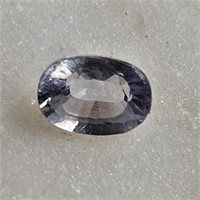CERT 0.34 Ct Faceted Blue Sapphire, Oval Shape, ID