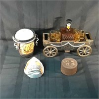 Unique musical decanter and shot glass set (does