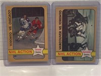 2 X NHL Action 1972/73 Cards with Keon NRMINT