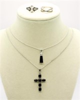 (4) Sterling Gemstone Necklaces & Rings