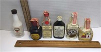 6 vintage mini liqueur bottles * BKG product of
