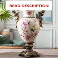 Ceramic Floor Vase  Modern Decor  Pink  16.5 inch