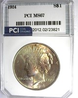 1924 Peace PCI MS-67 LISTS FOR $10000