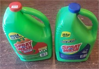 Two Close to Full Huge Bottles of Spray 'N Wash