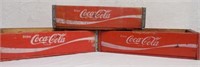 3 Coca Cola wooden crates
