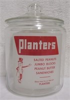 Planters Peanuts glass counter display jar