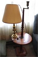 Rough Tell City Floor Lamp, Brass Table Lamp