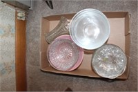 Flat of Clear Bowls & Vase