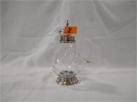 Sterling silver & glass shaker Frank M Whiting  Co