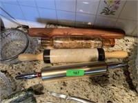 LOT OF ROLLING PINS ETC