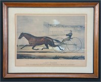 2 Lithographs: Currier & Ives, horses.