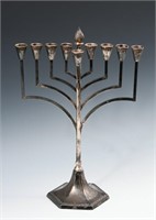 HAZORFIM STERLING SILVER MENORAH