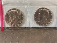 1981 P and D Kennedy half dollars, from mint set