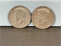 Two 1964 Kennedy half dollars