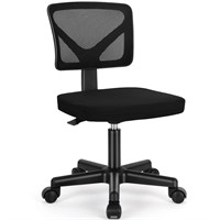AFO Small Desk Chair Armless with Ergonomic Lumbar