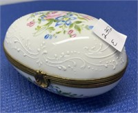 Hand Painted Limoges of France “ Egg Trinket Box