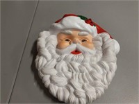Vintage Musical Lights Santa Claus Face 10" Telcon