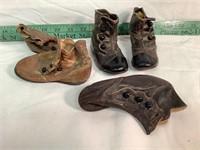 Antique leather kids shoes
