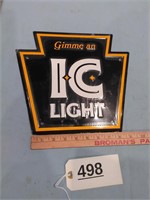 I C Light Tin Sign