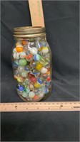 Marbles in Quart Jar
