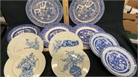 Blue White Plates, Fitz/Floyd, Staffordshire,