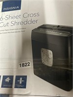 INSIGNIA 6 SHEET SHREDDER RETAIL $130