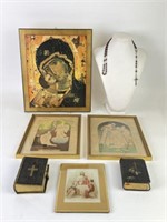 Prayer Books, Rosary, and Religious Prints