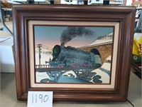 H. Hargrove Steam Engine Painting-13.5x19.5