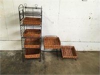 Wicker and Metal Display