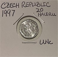 Czech Republic 1997 20 Haleru UNC