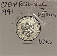 Czech Republic 1994 2 Korun UNC