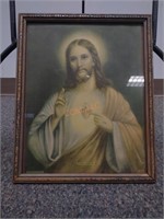 Sacred Heart Of Jesus Lithograph Print