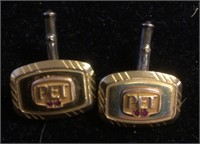 Pet gold filled advertising cufflinks