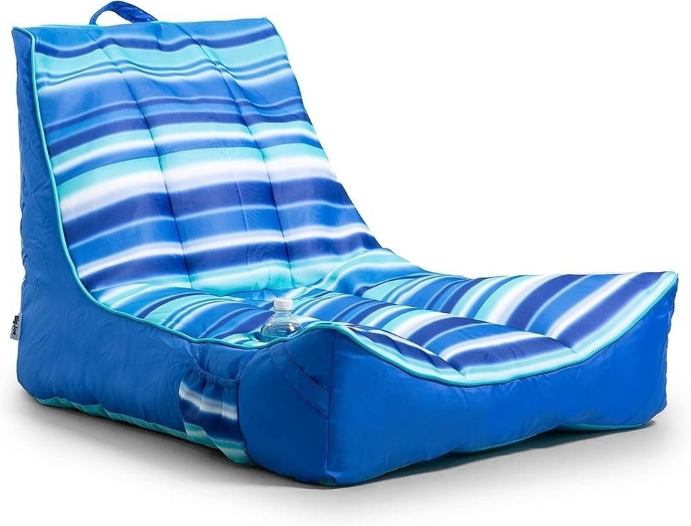 Pool Float Blurred Stripe Blue Captains Float